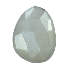 GREY MOONSTONE ROSE CUT BRIOLETTE PEARISH (SILVER GREY LIGHT)(OPAQUE CLEAN) 12.70X9.70 MM 3.13 Cts.