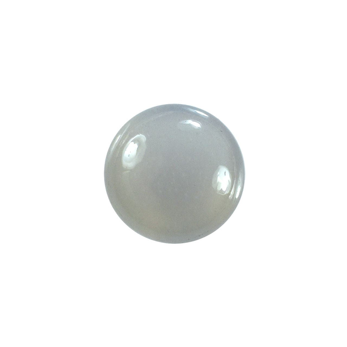 GREY MOONSTONE CURVED ROUND CAB (GREY LIGHT MILKY)(CLEAN) 8.00X8.00 MM 1.91 Cts.