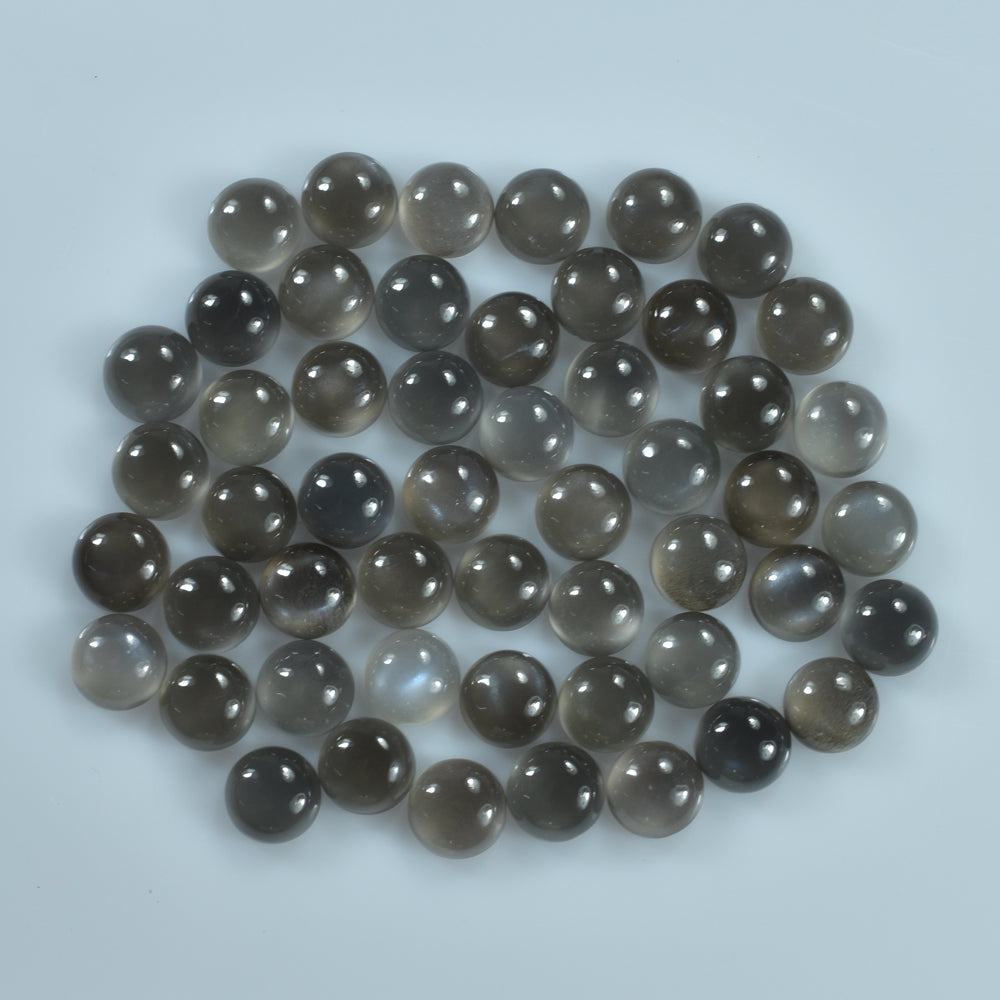 GREY MOONSTONE PLAIN ROUND CAB (DARK) 7.00X7.00 MM 1.38 Cts.