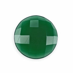 GREEN ONYX CHECKER ROUND CAB 13MM 4.59 Cts.