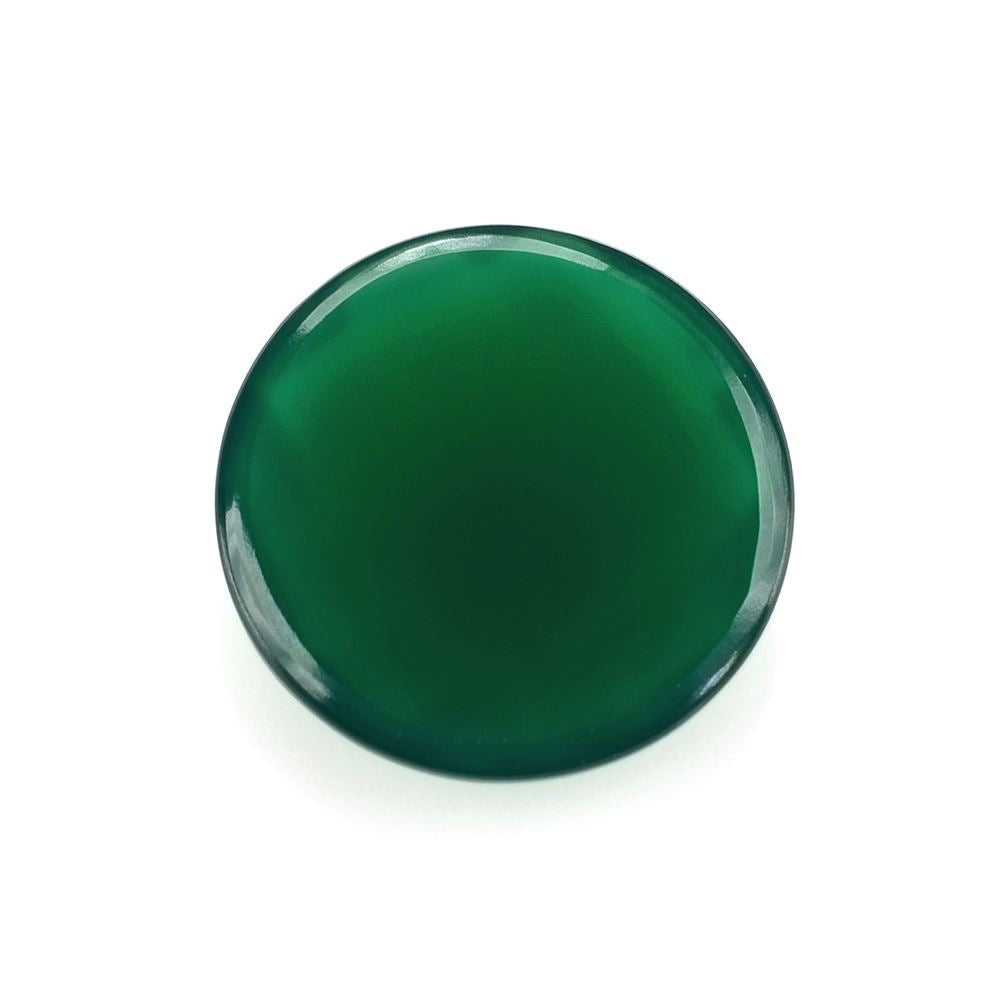 GREEN ONYX CHECKER ROUND CAB 13MM 4.59 Cts.