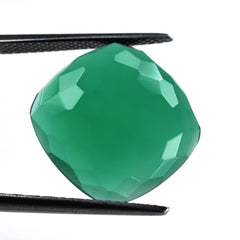 GREEN ONYX IRREGULAR CUT CUSHION CAB 16MM (MEDIUM/CLEAN) 8.80 Cts.