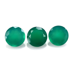 GREEN ONYX CUT ROUND 9MM 2.30 Cts.