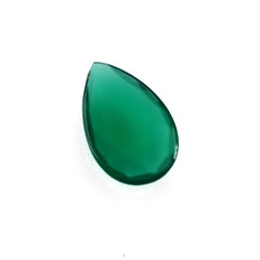GREEN ONYX ROSE CUT PEAR CAB 14X9MM 2.20 Cts.