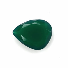 GREEN ONYX BOTH SIDE TABLE CUT IRREGULAR PEAR 13.50X10.50MM 3.26 Cts.