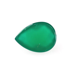 GREEN ONYX CHECKER PEAR CAB 8X6MM 1.08 Cts.