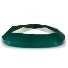 GREEN ONYX ROSE CUT CUSHION CAB 16MM 8.50 Cts.