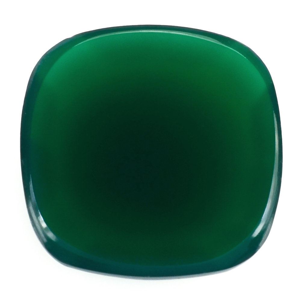 GREEN ONYX ROSE CUT CUSHION CAB 16MM 8.50 Cts.