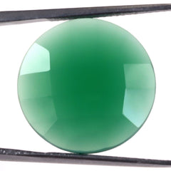 GREEN ONYX BRIOLETTE ROUND 18MM 8.96 Cts.