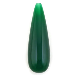 GREEN ONYX PLAIN DROPS (HALF DRILL) 33X10MM 20.62 Cts.