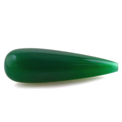 GREEN ONYX PLAIN DROPS (HALF DRILL) 33X10MM 20.62 Cts.
