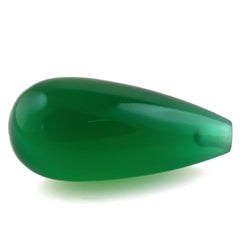 GREEN ONYX PLAIN DROPS (HALF DRILL) 19X9MM 10.03 Cts.
