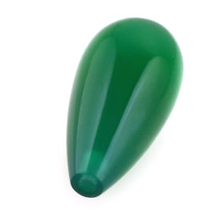 GREEN ONYX PLAIN DROPS (HALF DRILL) 19X9MM 10.03 Cts.