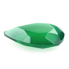 GREEN ONYX BOTH SIDE TABLE CUT PEAR 12X8MM 2.20 Cts.