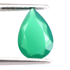 GREEN ONYX BOTH SIDE TABLE CUT PEAR 12X8MM 1.90 Cts.