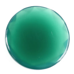 GREEN ONYX ROSE CUT ROUND CAB 18MM (DARK/CLEAN) 11.10 Cts.
