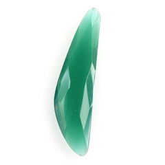 GREEN ONYX BRIOLETTE HALF PEAR 27X7MM 3.96 Cts.