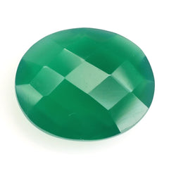 GREEN ONYX BRIOLETTE OVAL 12X10MM 3.60 Cts.