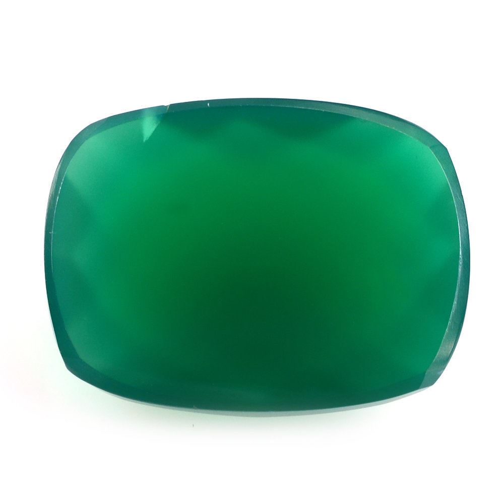 GREEN ONYX CHECKER CUSHION CAB 20X15MM 15.02 Cts.