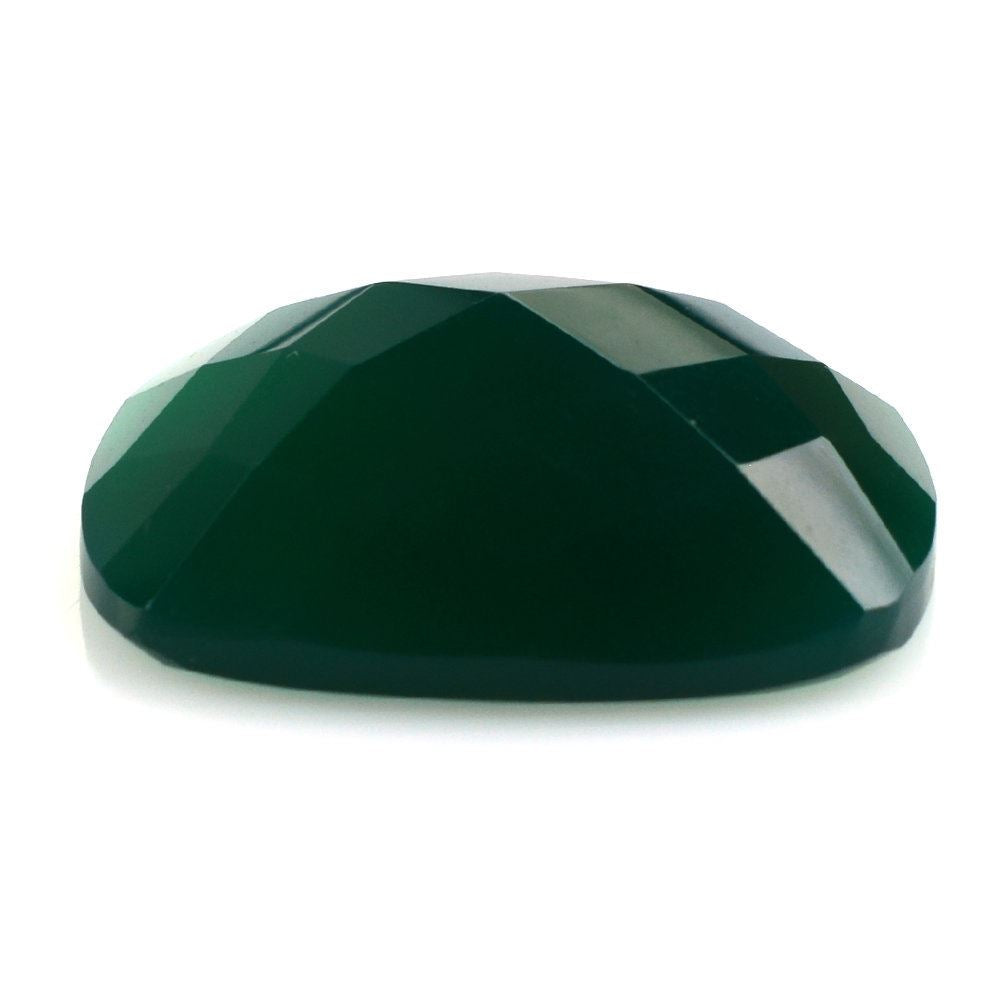 GREEN ONYX CHECKER CUSHION CAB 20X15MM (DARK/CLEAN) 15.06 Cts.