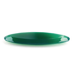 GREEN ONYX BOTH SIDE TABLE CUT OVAL 35X13MM (DARK/CLEAN) 13.23 Cts.