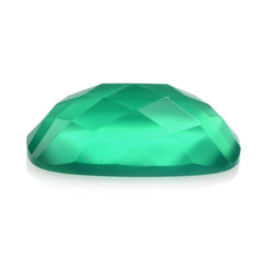 GREEN ONYX CHECKER CUT CUSHION CAB 12X7MM 2.30 Cts.