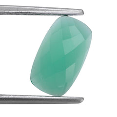 GREEN ONYX CHECKER CUT CUSHION CAB 12X7MM 2.30 Cts.