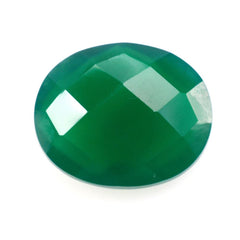 GREEN ONYX BRIOLETTE OVAL 11X9MM 2.90 Cts.