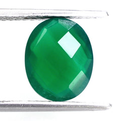 GREEN ONYX BRIOLETTE OVAL 11X9MM 2.90 Cts.