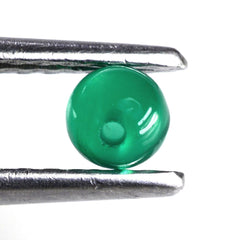 GREEN ONYX PLAIN BALLS (HALF DRILL 0.80) 4MM 0.45 Cts.