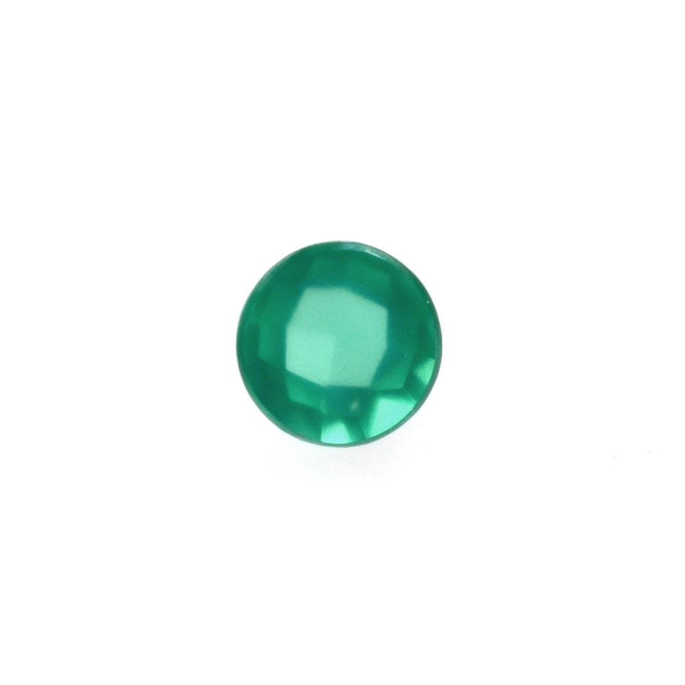 GREEN ONYX CHECKER ROUND CAB 2.50MM 0.07 Cts.