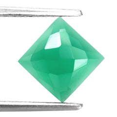 GREEN ONYX CHECKER SQUARE CAB 8MM 2.40 Cts.