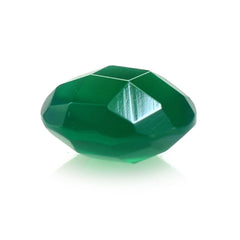 GREEN ONYX CHECKER CUT BRIOLETTE ROUND 8MM 1.65 Cts.