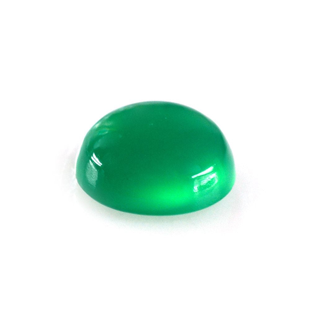 GREEN ONYX PLAIN ROUND CAB 6MM 0.77 Cts.