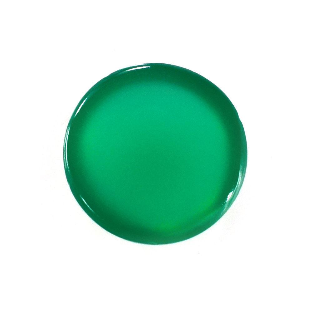GREEN ONYX PLAIN ROUND CAB 6MM 0.77 Cts.