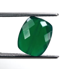 GREEN ONYX BRIOLETTE CUSHION (FULL DRILL) 12X10MM 4.85 Cts.