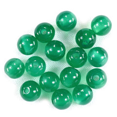GREEN ONYX PLAIN ROUND BALLS (FULL DRILL 1.50MM) 6MM 1.48 Cts.