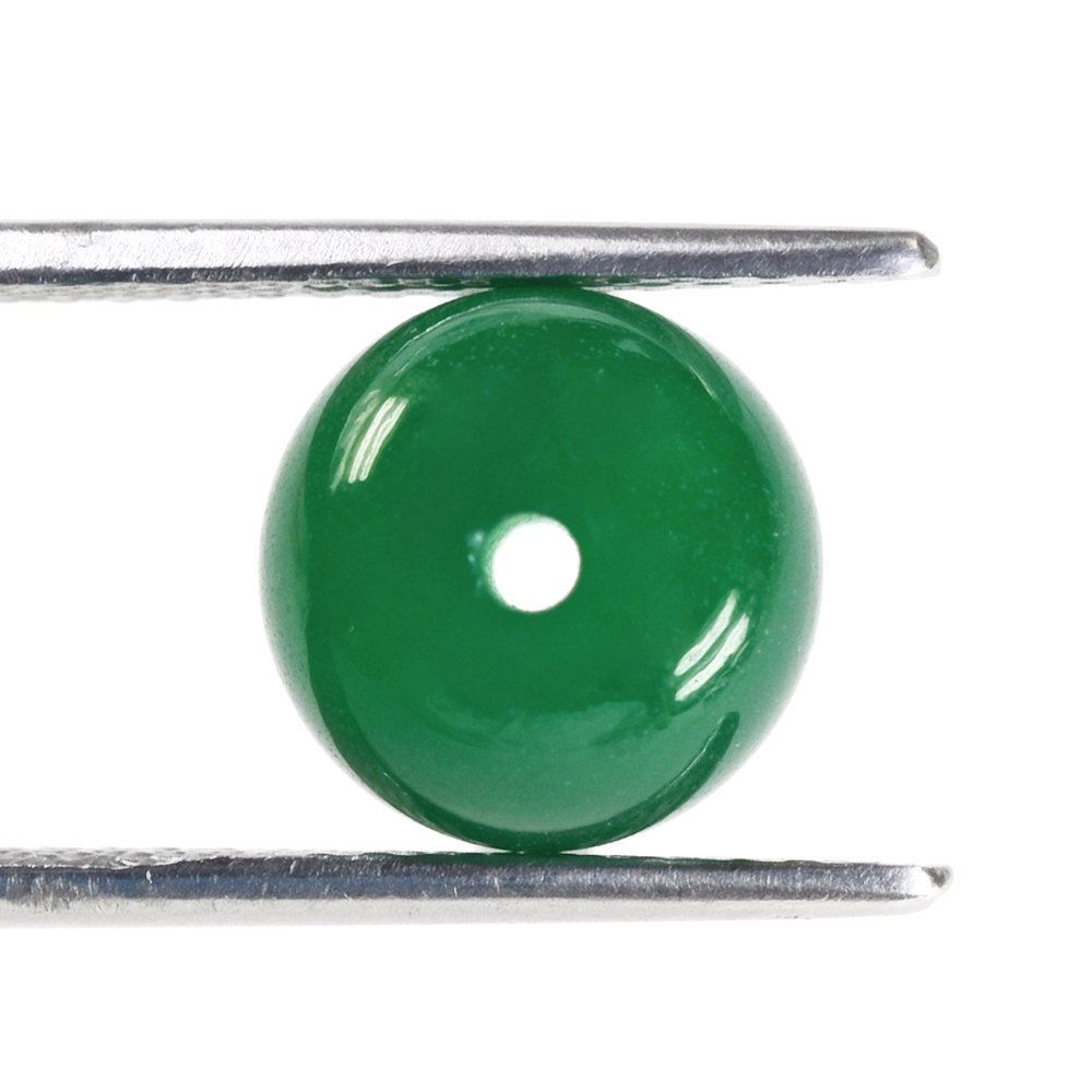 GREEN ONYX PLAIN ROUND BALLS (FULL DRILL 1.50MM) 10MM 6.81 Cts.