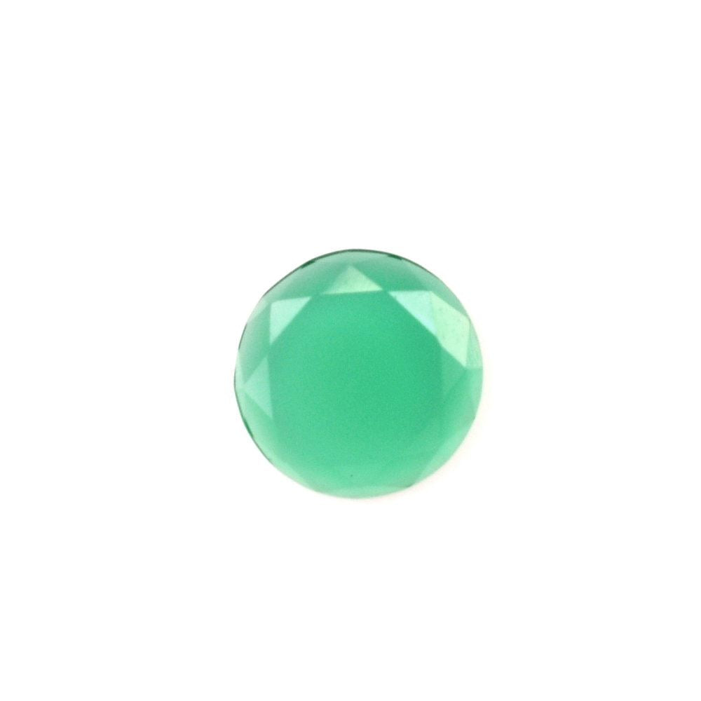 GREEN ONYX TABLE CUT ROUND CAB 5.50MM 0.37 Cts.