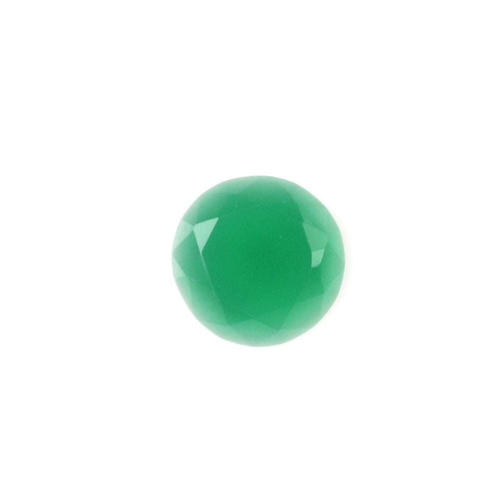 GREEN ONYX TABLE CUT ROUND CAB 5MM 0.28 Cts.