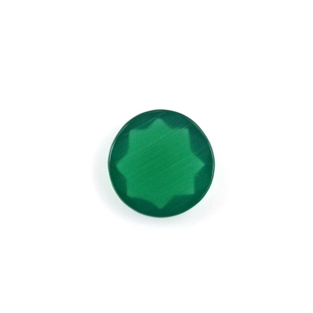 GREEN ONYX TABLE CUT ROUND CAB 5MM 0.28 Cts.