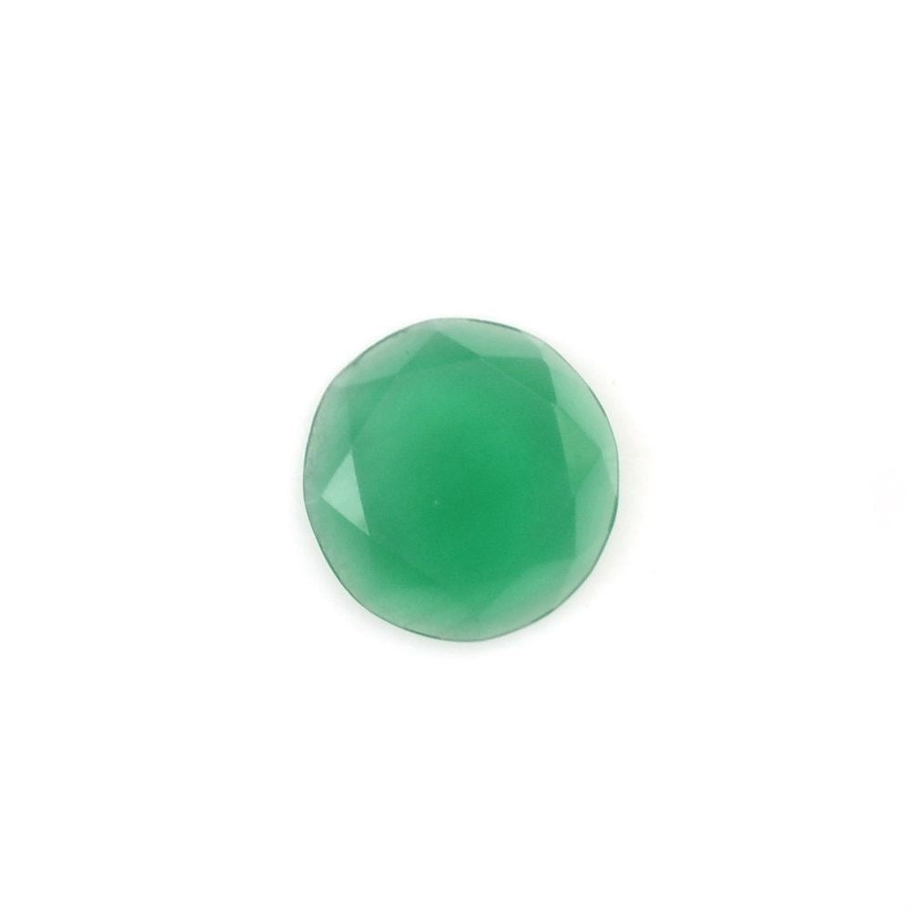 GREEN ONYX TABLE CUT ROUND CAB 4.75MM 0.24 Cts.
