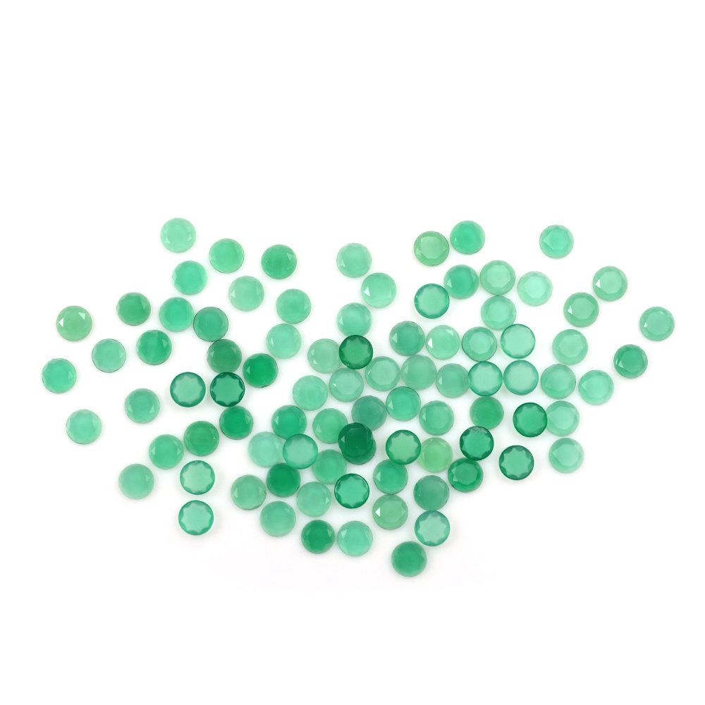 GREEN ONYX TABLE CUT ROUND CAB 4.50MM 0.21 Cts.