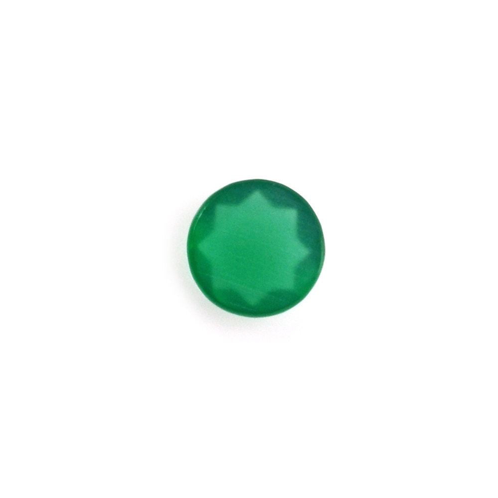 GREEN ONYX TABLE CUT ROUND CAB 3.50MM 0.12 Cts.