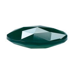 GREEN ONYX ROSE CUT BRIOLITE ROUNDISH 12MM 3.45 Cts.