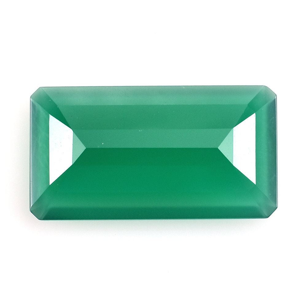 GREEN ONYX STEP CUT OCTAGON 22X12MM 11.51 Cts.