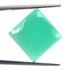 GREEN ONYX SQUARE CAB 15X15MM 12.35 Cts.