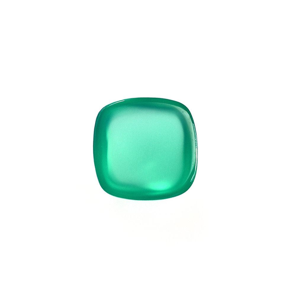 GREEN ONYX PLAIN CUSHION CAB 7X7MM 1.17 Cts.
