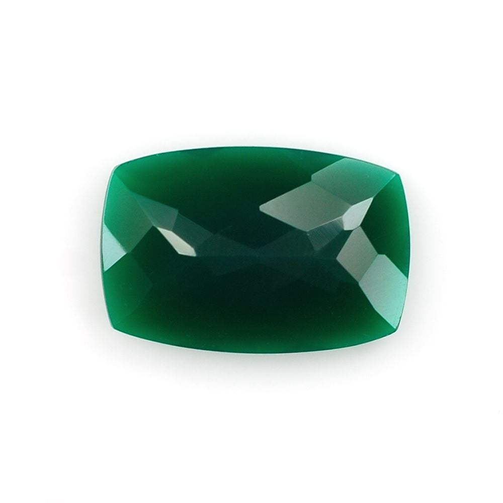 GREEN ONYX CUT CUSHION 24X16MM 15.74 Cts.