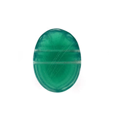 GREEN ONYX CARVED SCRAB (MEDIUM)(OPAQUE) 16.00X12.00 MM 5.75 Cts.